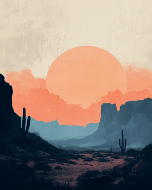 Pastel Desert Sunset