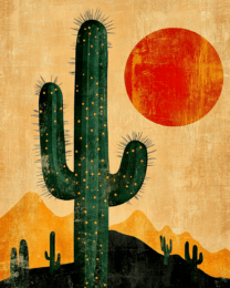 Antique Style Saguaro