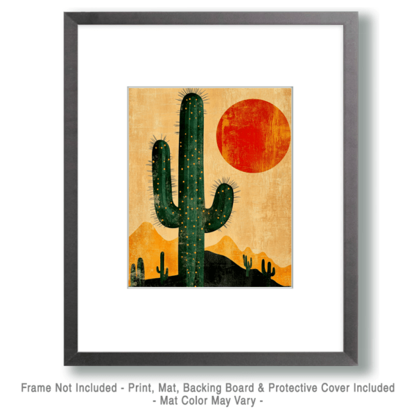 Antique Style Saguaro Art