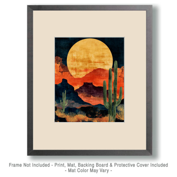 Saguaro Desert Sunrise Art