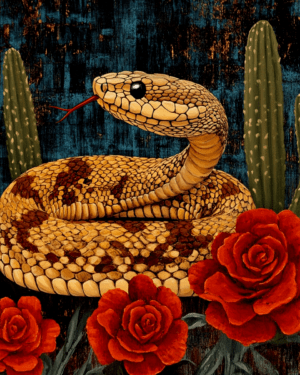 Snake Amid Catus