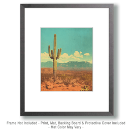Antique Style Saguaro Cactus Art