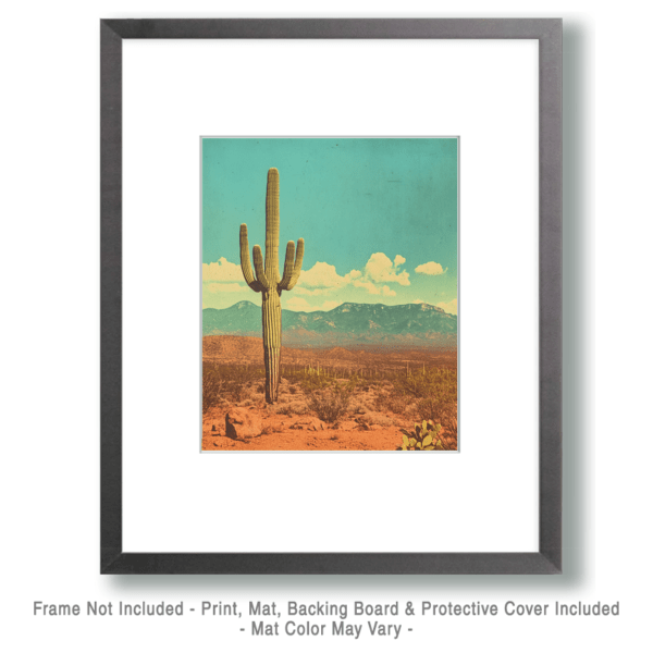 Antique Style Saguaro Cactus Art