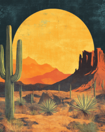 Low Desert Moonrise