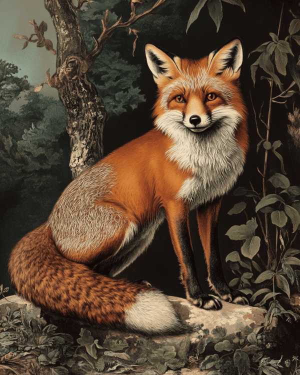 Antique Style Red Fox