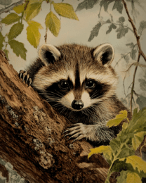 Antique Style Raccoon