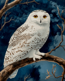 Antique Style Snowy Owl