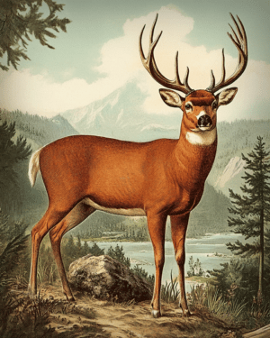 Antique Style Buck Deer