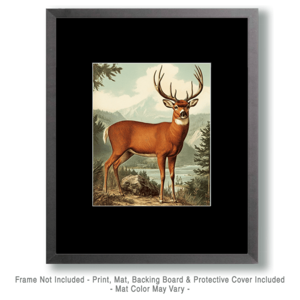 Antique Style Buck Deer Art