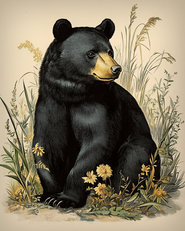 Antique Style Black Bear