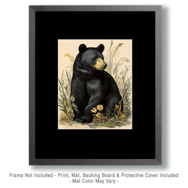 Antique Style Black Bear Art