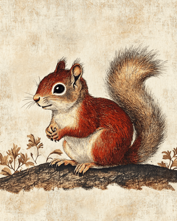 Antique Style Red Squirrel Kit