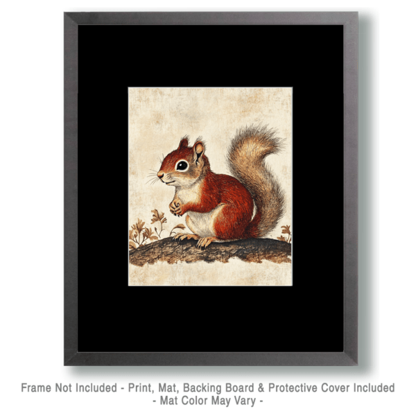 Antique Style Red Squirrel Kit Art