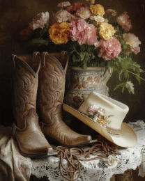 intage Beige Cowgirl Still Life