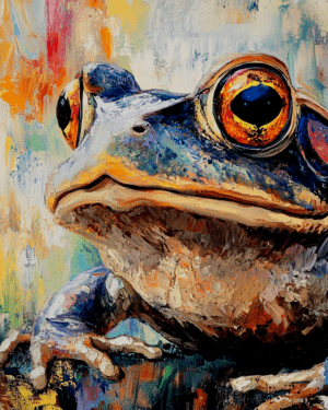 Pop Art Frog Face