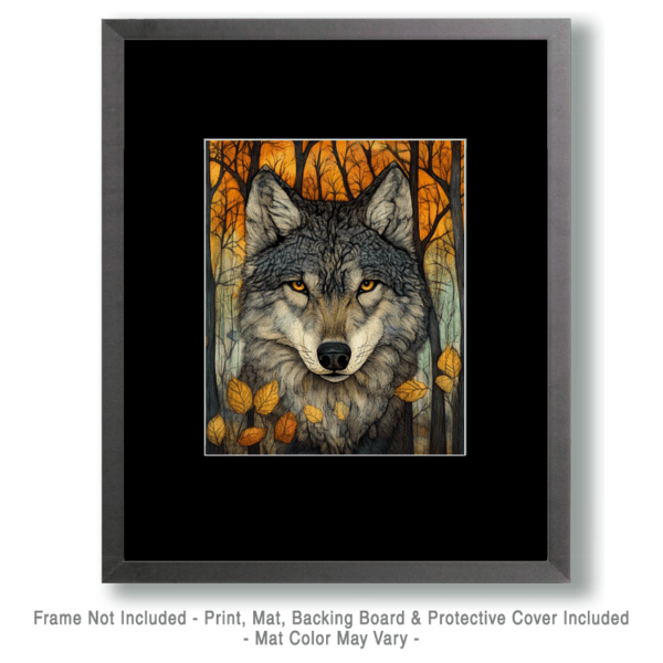 Woodland Wolf Art