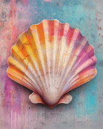 Colorful Scallop Shell