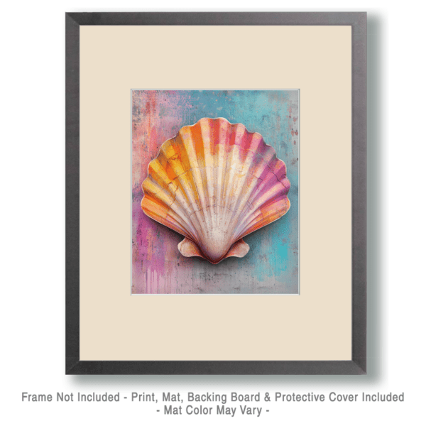 Colorful Scallop Shell Art