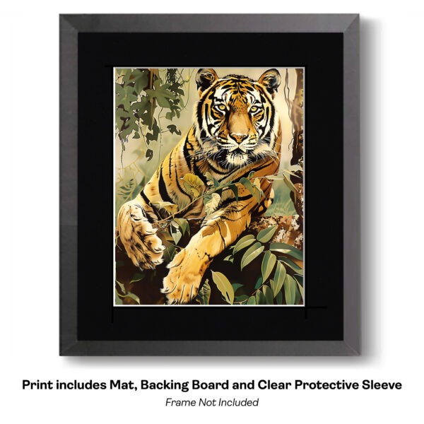 Tiger in Branches Art Print