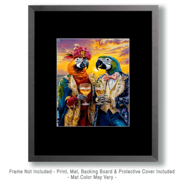 Pair of Parrots on a Cruise Art