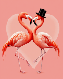 Flamingo Heart