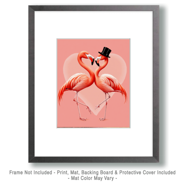 Flamingo Heart Art