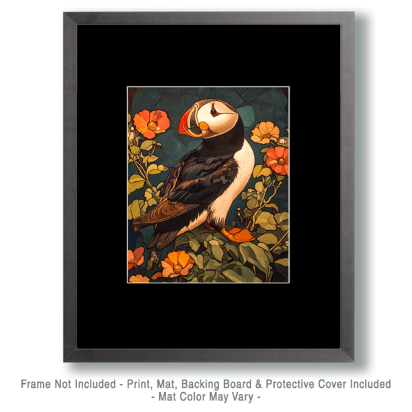 Puffin Floral Art