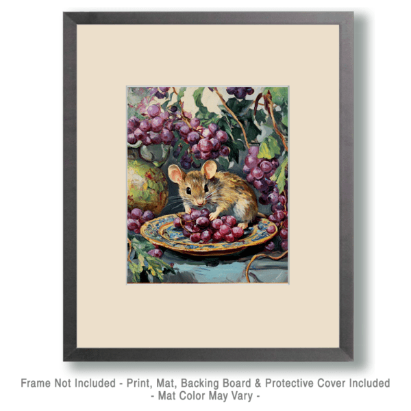 Mouse and Grapes Art