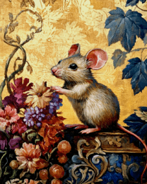 Nouveau Mouse and Flowers