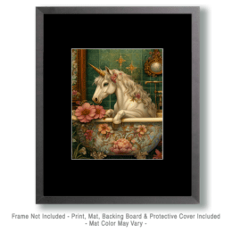Unicorn in Fancy Bathtub Art