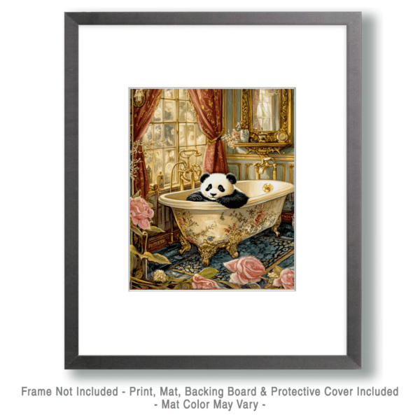 Panda in Fancy Bathtub Art