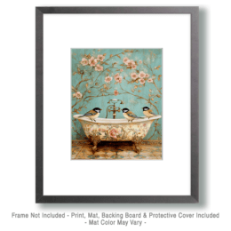 Songbirds on a Painted Bathtub Art