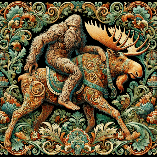 Art Nouveau Bigfoot Moose Getaway