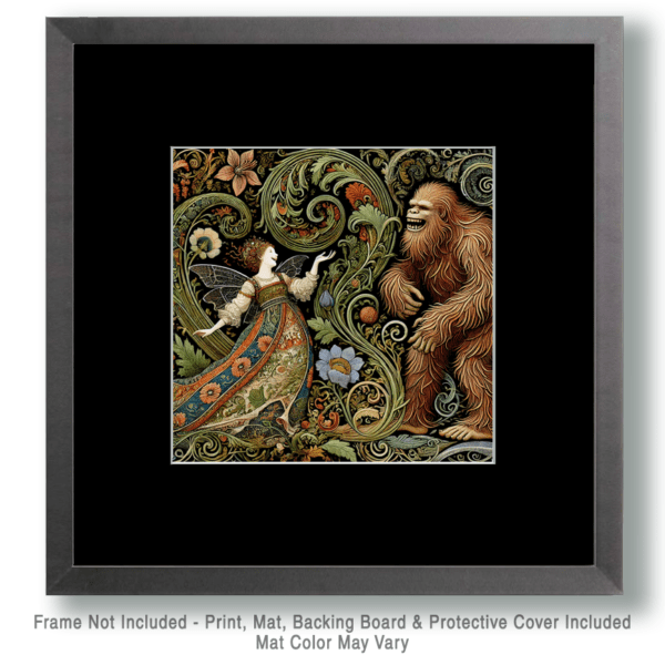 Fairy Tells Bigfoot a Joke Art