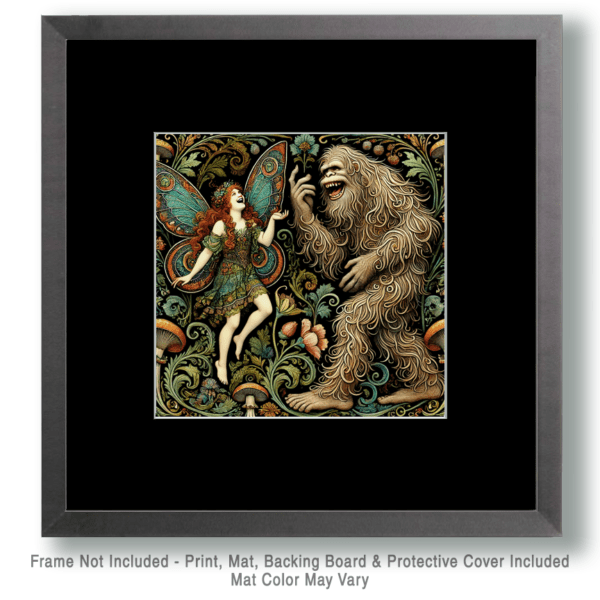 Sasquatch Tells Fairy a Joke Art