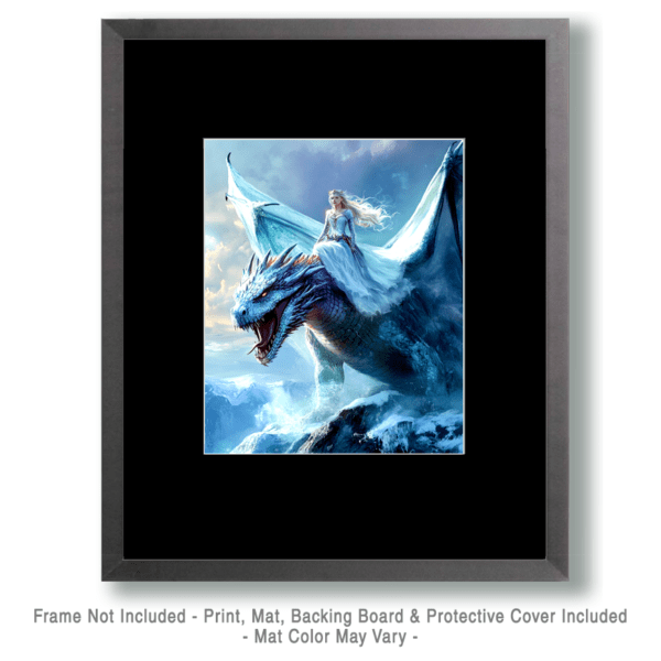 Princess Rides a White Draco Art