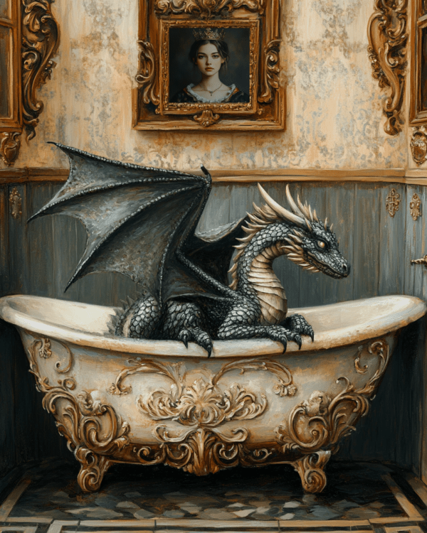 Dark Dragon in Bathtub