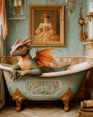 Young Draco in Bathtub