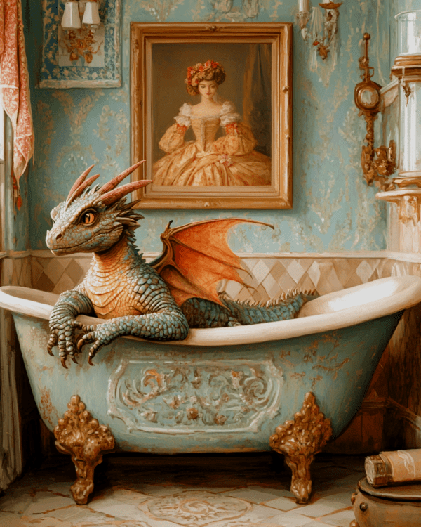 Young Draco in Bathtub