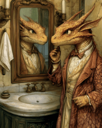 Draco Looking in Mirror