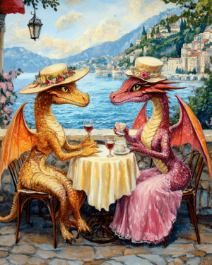 Two Dracos at a Paris Cafe