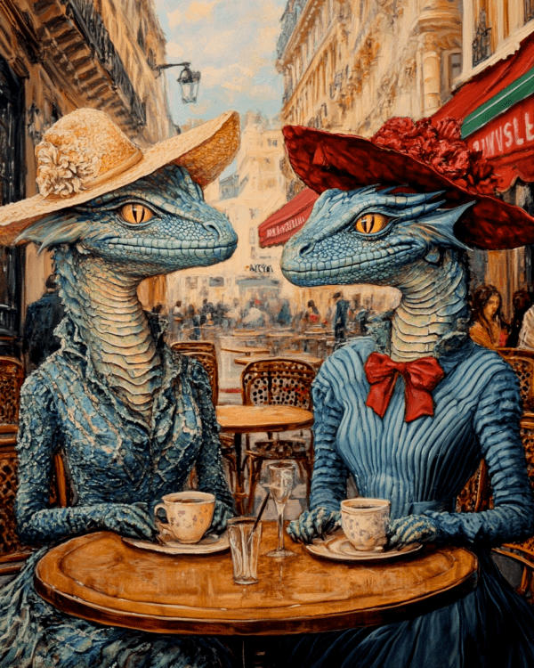 A Pair of Dracos at a Paris Cafe