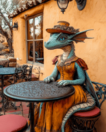 Turquoise Dragon at a Santa Fe Cafe