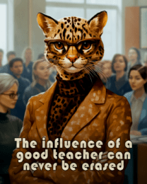 The influence of a good teacher can never be erased