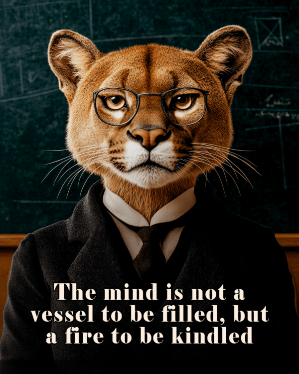 The mind is not a vessel to be filled, but a fire to be kindled