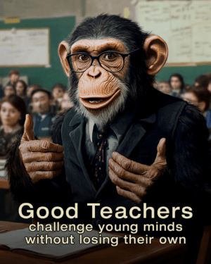 Good teachers challenge young minds without losing their own.