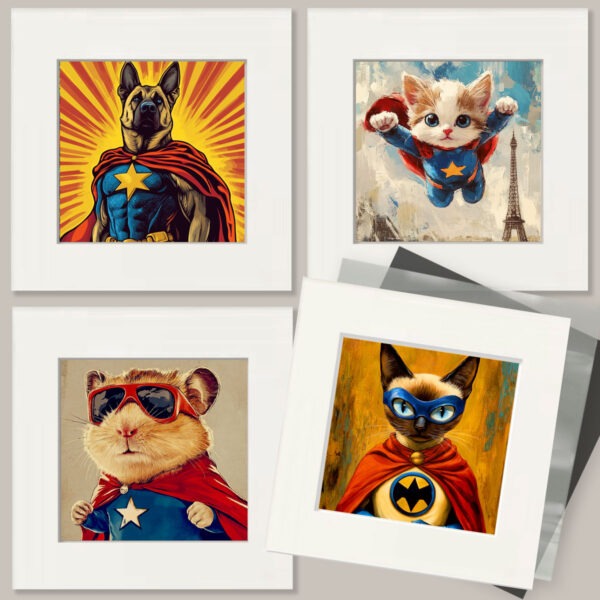 Pet Superhero Art