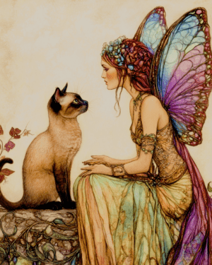 Siamese Cat and Her Fairy