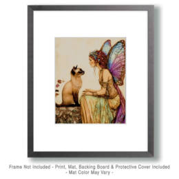 Siamese Cat and Her Fairy Art