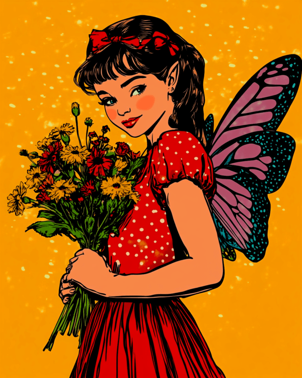 Fairy Holding Bouquet